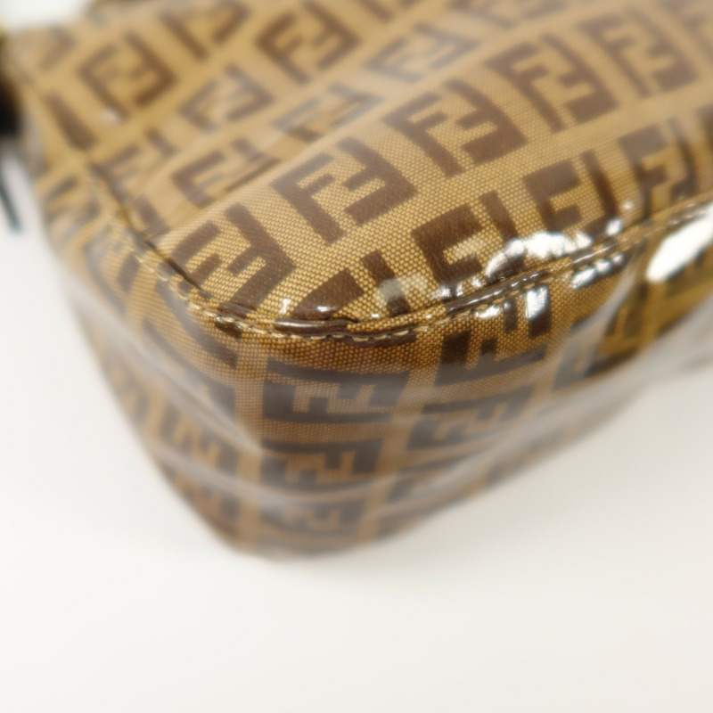 FENDI 塗層帆布Zucchino Double Flap Baguette金扣手挽肩背兩用袋-10