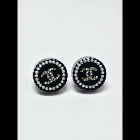 Chanel - CC Round Earrings