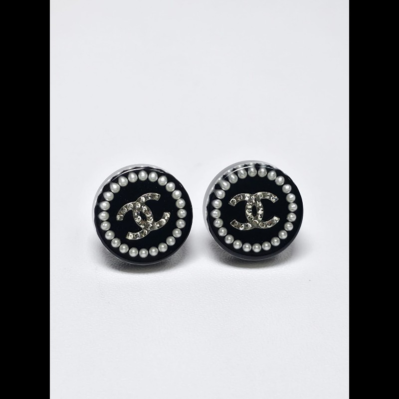 Chanel - CC Round Earrings-0