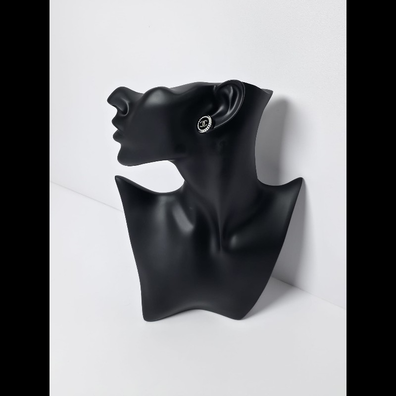 Chanel - CC Round Earrings-1