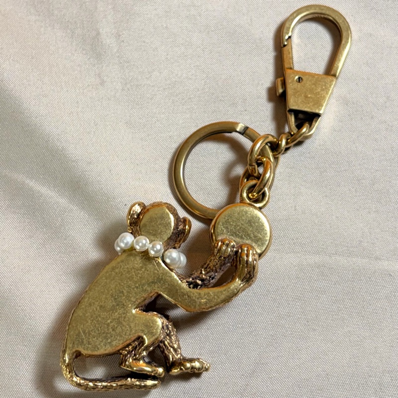 🐒猴年限定 Gucci 古馳 重工生肖猴 雙G珍珠 鑰匙圈/吊飾-2
