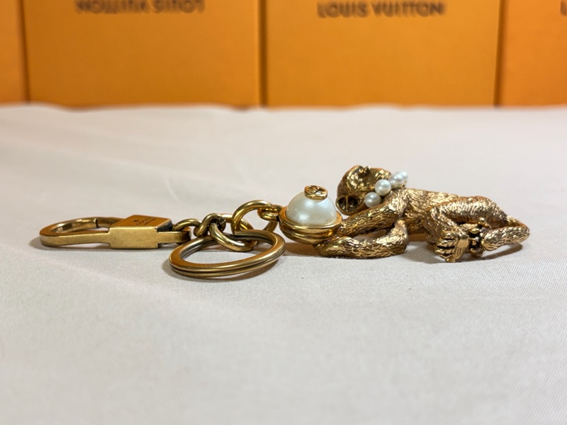 🐒猴年限定 Gucci 古馳 重工生肖猴 雙G珍珠 鑰匙圈/吊飾-3
