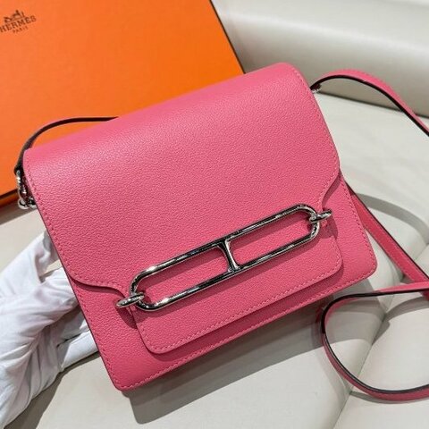 近新品 Hermes愛馬仕 Roulis19豬鼻子唇膏粉肩背包