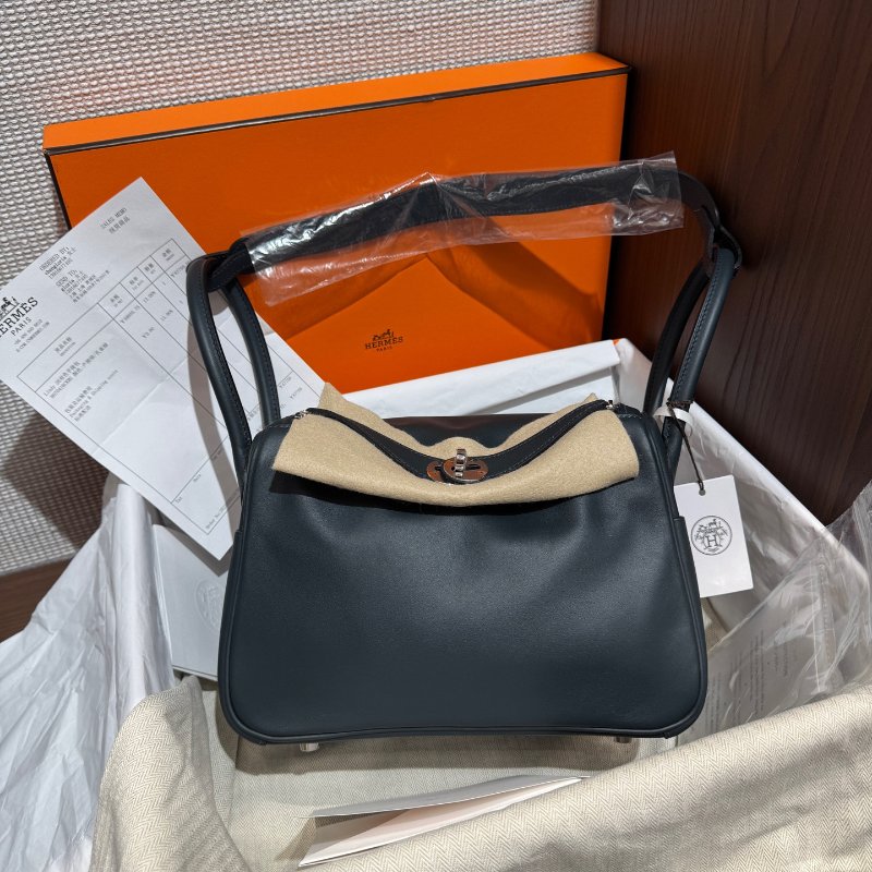 全新品 HERMES愛馬仕 Lindy26 盧梭綠拼孔雀綠-5