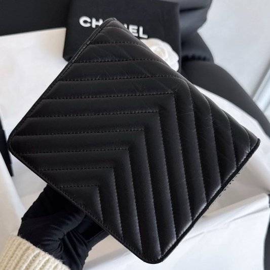 近新品 香奈兒/Chanel so black 2.55 woc鏈條包-1
