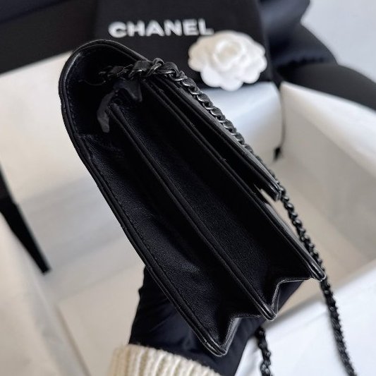 近新品 香奈兒/Chanel so black 2.55 woc鏈條包-2