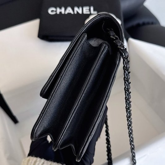 近新品 香奈兒/Chanel so black 2.55 woc鏈條包-3