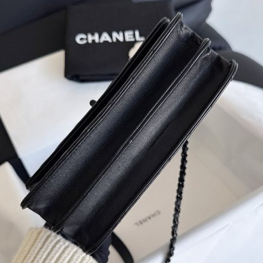 近新品 香奈兒/Chanel so black 2.55 woc鏈條包-7