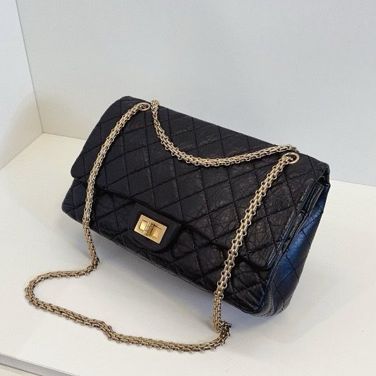 香奈兒/Chanel 經典黑金雙蓋2.55 鏈條包-3