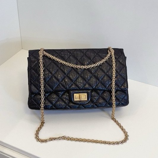 香奈兒/Chanel 經典黑金雙蓋2.55 鏈條包-5