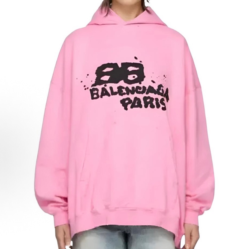 Balenciaga巴黎世家 Logo印花连帽长袖 卫衣 宽松版型 男款-2