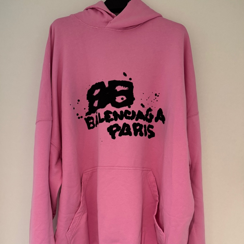 Balenciaga巴黎世家 Logo印花连帽长袖 卫衣 宽松版型 男款-3