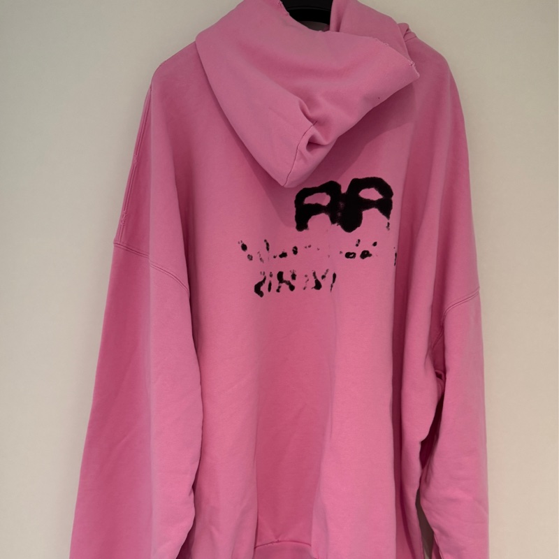 Balenciaga巴黎世家 Logo印花连帽长袖 卫衣 宽松版型 男款-5