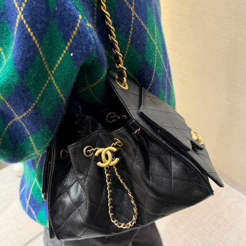 Chanel 25 Mini 黑金-1