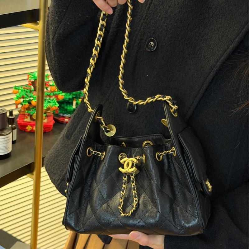 Chanel 25 Mini 黑金-4