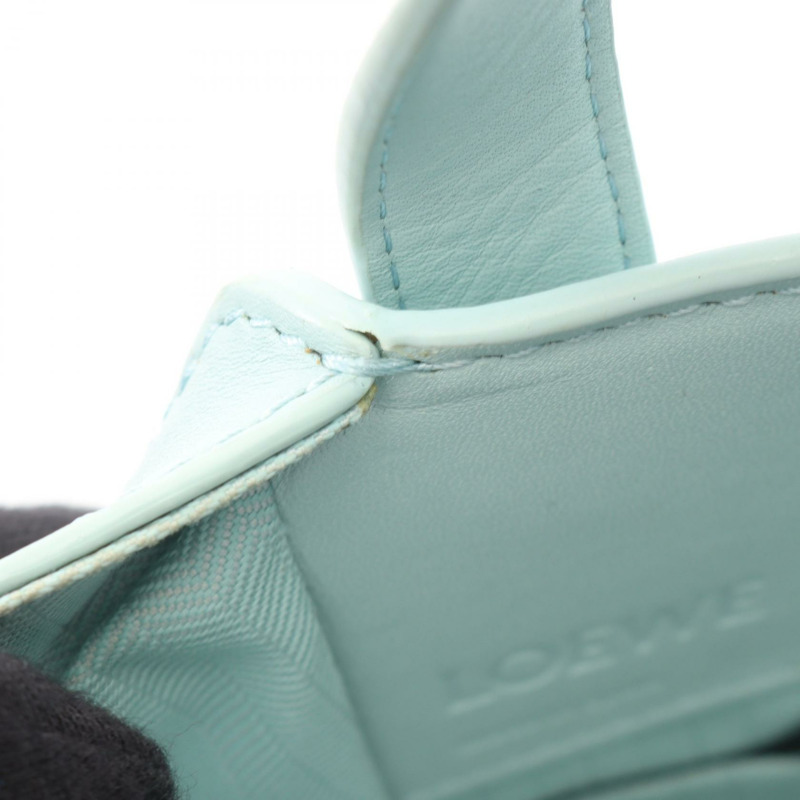 LOEWE Hammock Bag Compact 2-Way 手提包 皮革 藍色 二手 女士-6
