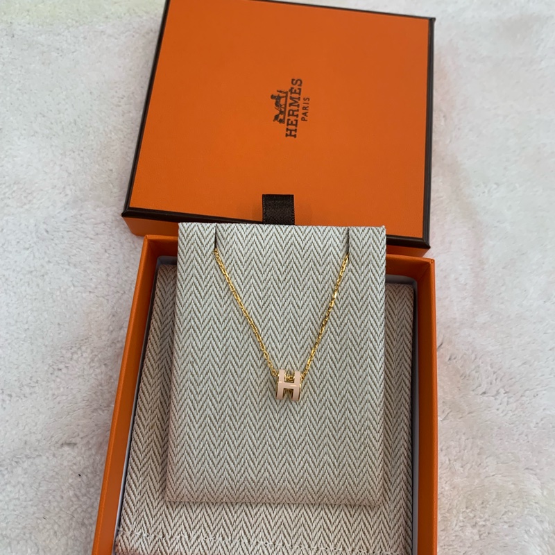 HERMES 粉色mini pop H項鏈-0