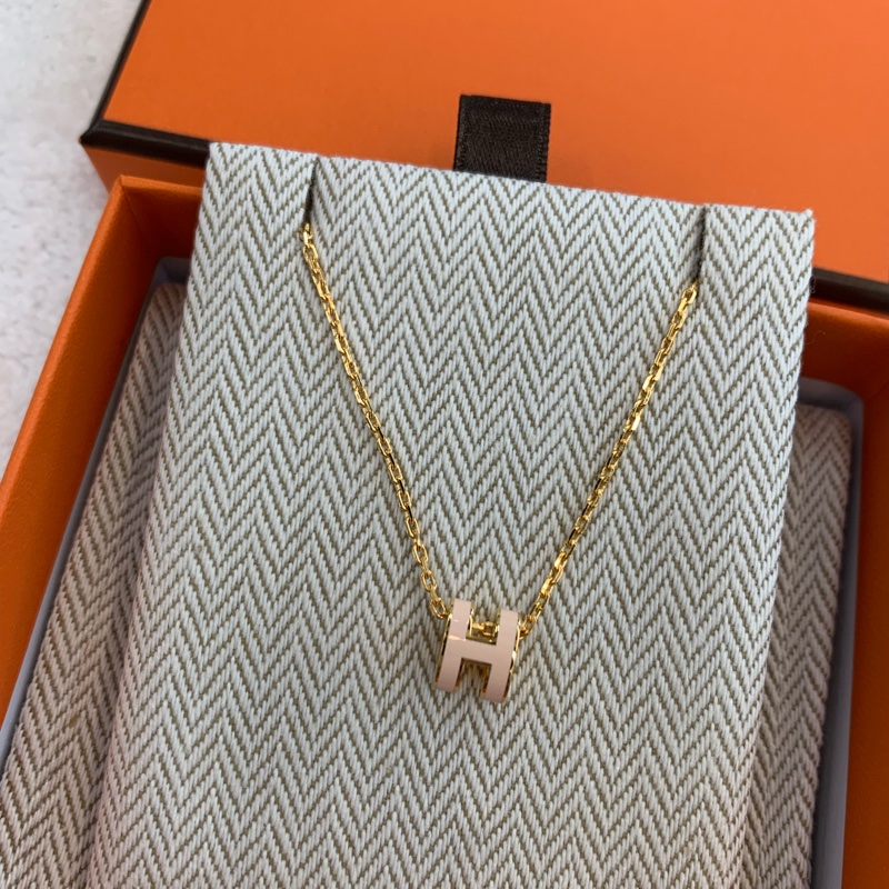 HERMES 粉色mini pop H項鏈-1