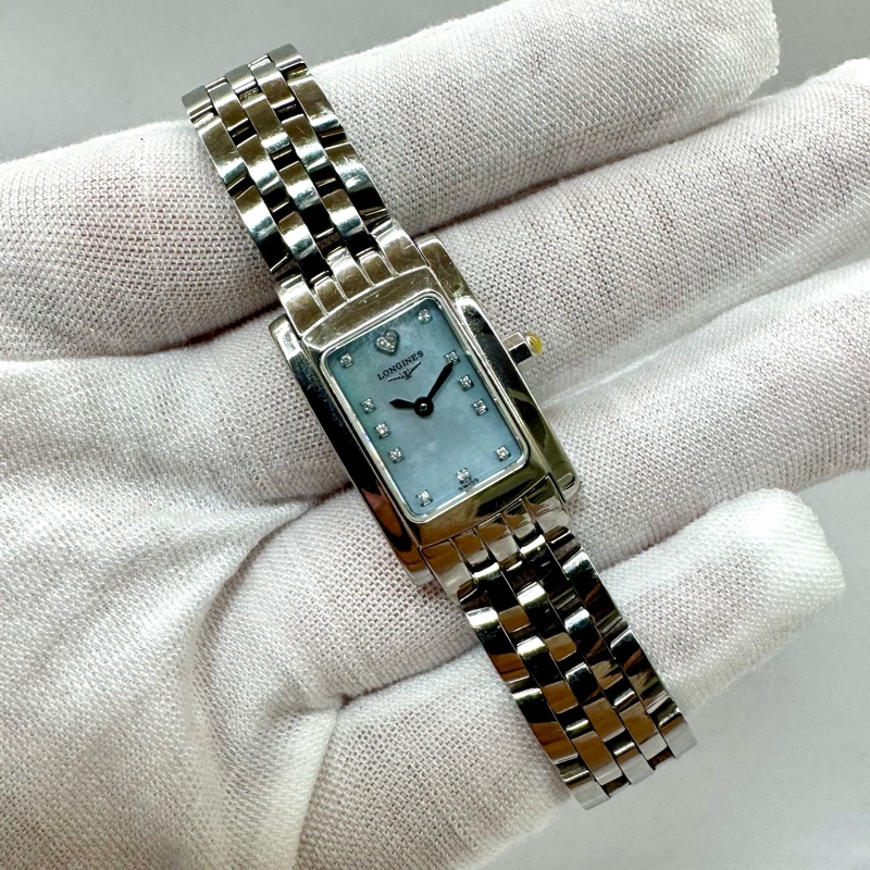 LONGINES 浪琴 DolceVita 方形珍珠母貝鑽錶 L5.158.4.-0