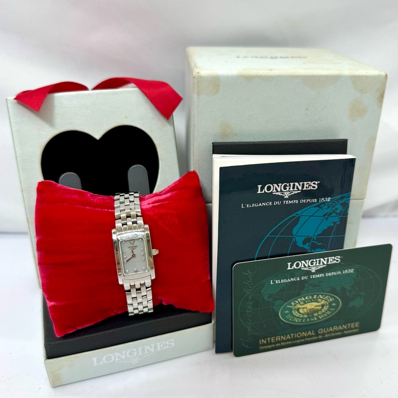 LONGINES 浪琴 DolceVita 方形珍珠母貝鑽錶 L5.158.4.-2