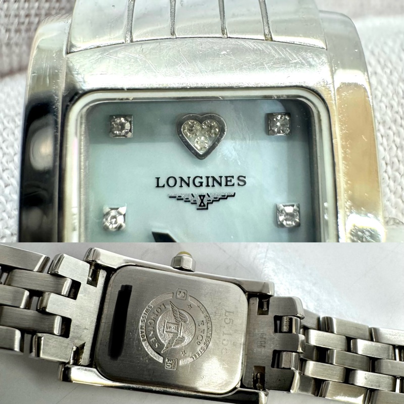 LONGINES 浪琴 DolceVita 方形珍珠母貝鑽錶 L5.158.4.-7