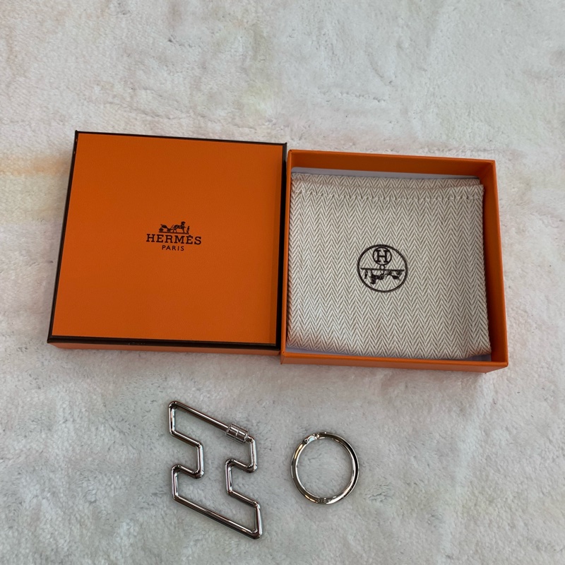 HERMES 銀色鑰匙扣-0