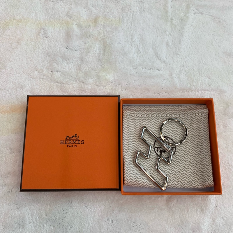 HERMES 銀色鑰匙扣-1