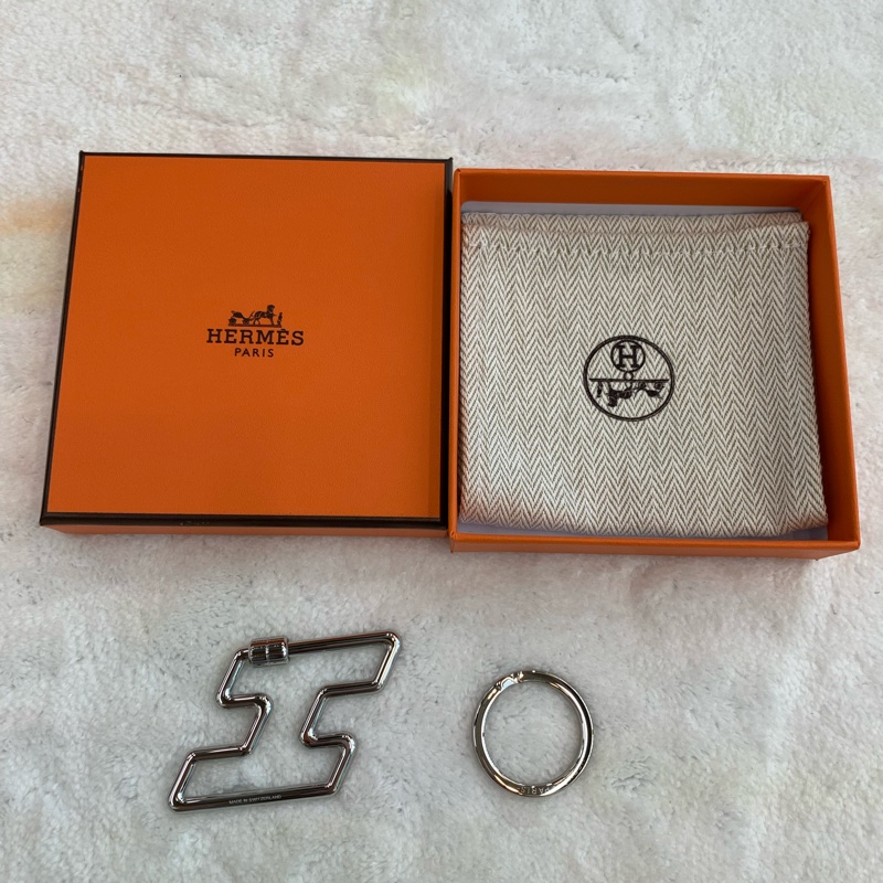 HERMES 銀色鑰匙扣-3