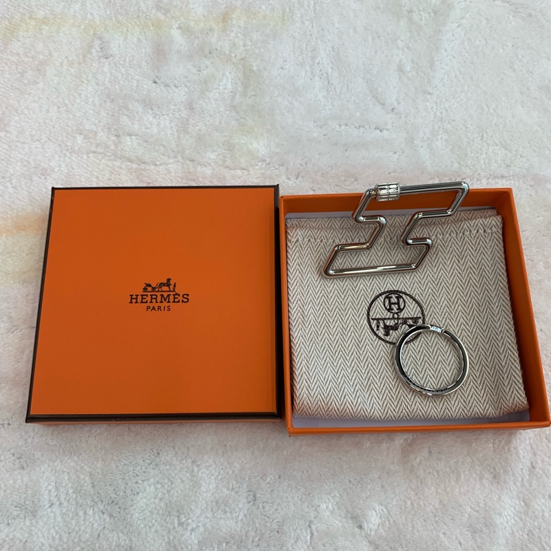 HERMES 銀色鑰匙扣-4