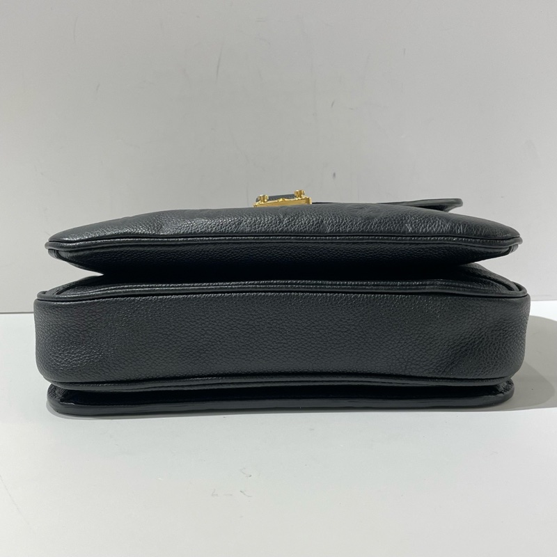 Louis Vuitton路易威登Pochette Metis黑金全皮 老花壓紋郵差包 手提單肩斜挎包 25*7*19cm-4