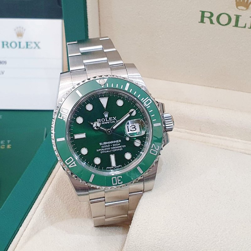 【大眾名錶】ROLEX 勞力士116610LV Submariner潛航者 2017/02全套 經典收藏 綠色面盤 綠水鬼 B1306-3