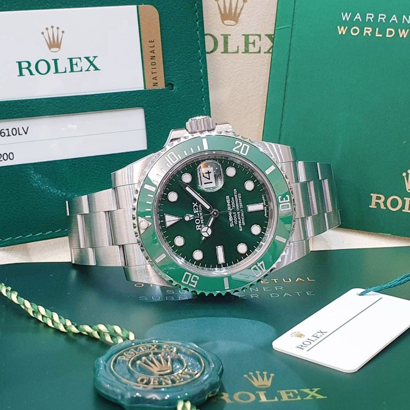 【大眾名錶】ROLEX 勞力士116610LV Submariner潛航者 2017/02全套 經典收藏 綠色面盤 綠水鬼 B1306-4