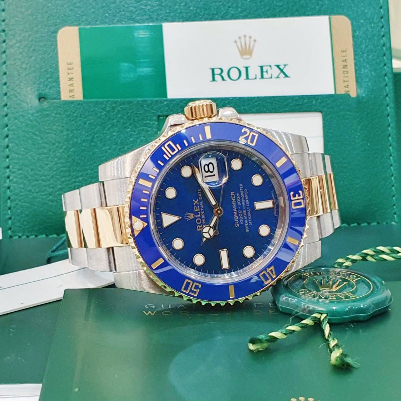 【大眾名錶】 Rolex 勞力士 116613LB Submariner潛航者 2017/08全配 熱門推薦 半金藍水鬼 B1307-4
