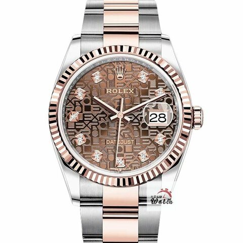 【大眾名錶】 Rolex 勞力士 126231 Datejust 蠔式DJ36 2019/08全配 巧克力紀念十鑽面盤 玫瑰半金 底蓋貼紙 B1308