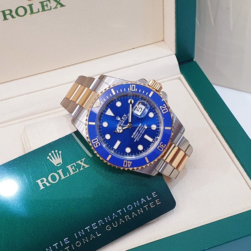 【大眾名錶】 Rolex 勞力士 126613LB 潛航者 2021/08綠卡 新款熱銷 半金藍水鬼 已貼膜 品相漂亮 B1309-2