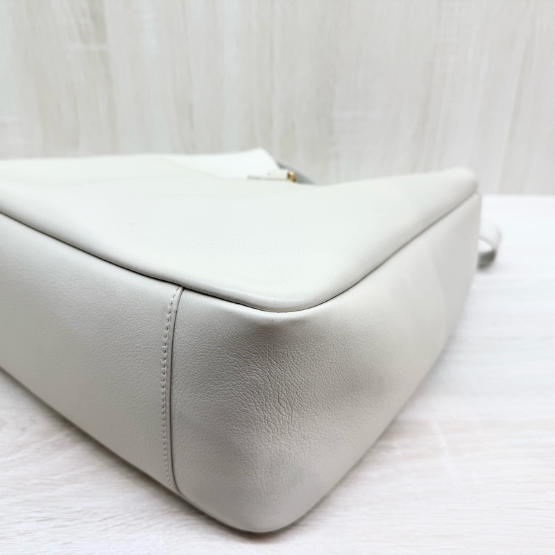 YSL🤍奶油白LE 5 À 7牛皮單肩HOBO包753837-11