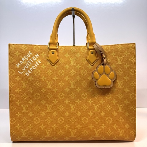 LOUIS VUITTON 路易威登 黃色ECLIPSE SAC PLAT 24H　TOTE手提包 M12683