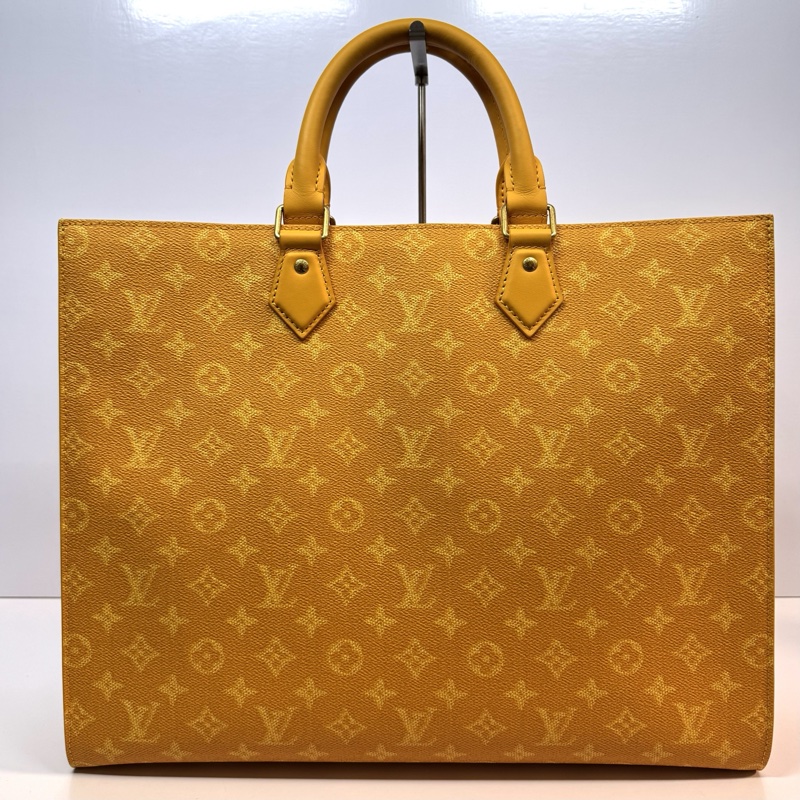 LOUIS VUITTON 路易威登 黃色ECLIPSE SAC PLAT 24H　TOTE手提包 M12683-1