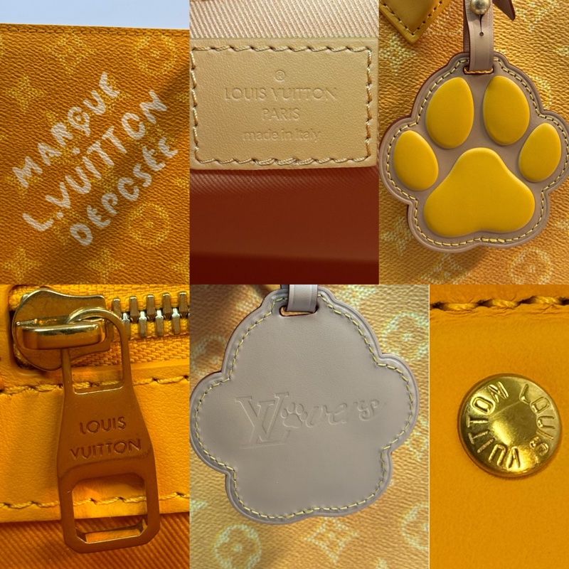 LOUIS VUITTON 路易威登 黃色ECLIPSE SAC PLAT 24H　TOTE手提包 M12683-6