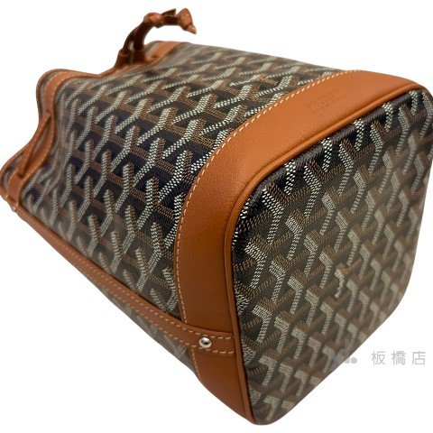 Y2031-GOYARD 棕色Petit flot水桶包-9