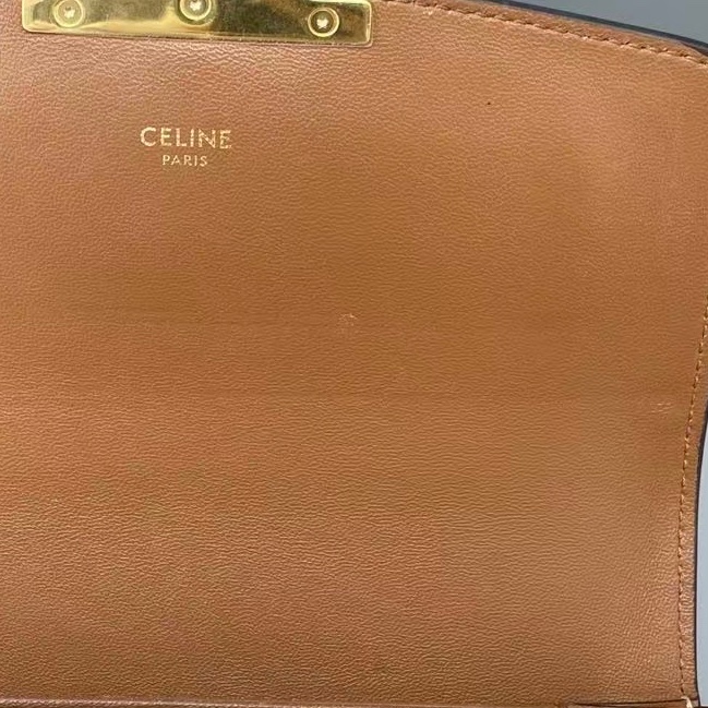 celine賽琳teen凱旋門焦糖拼白/18*14*6🈚附件-10