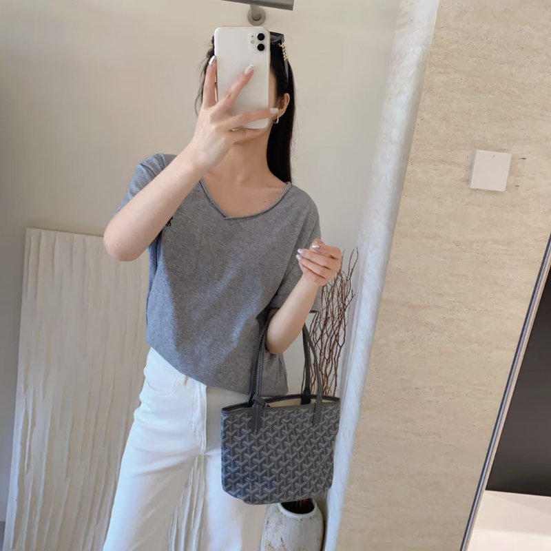 Goyard mini tote 灰色-5