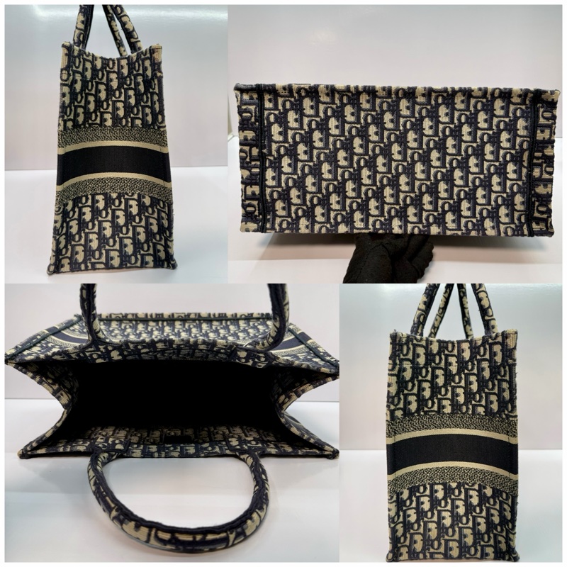 DIOR 迪奧 Book Tote Oblique 刺繡帆布中型托特包 50-MA-0199-3