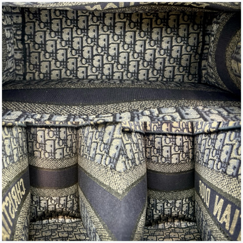 DIOR 迪奧 Book Tote Oblique 刺繡帆布中型托特包 50-MA-0199-6