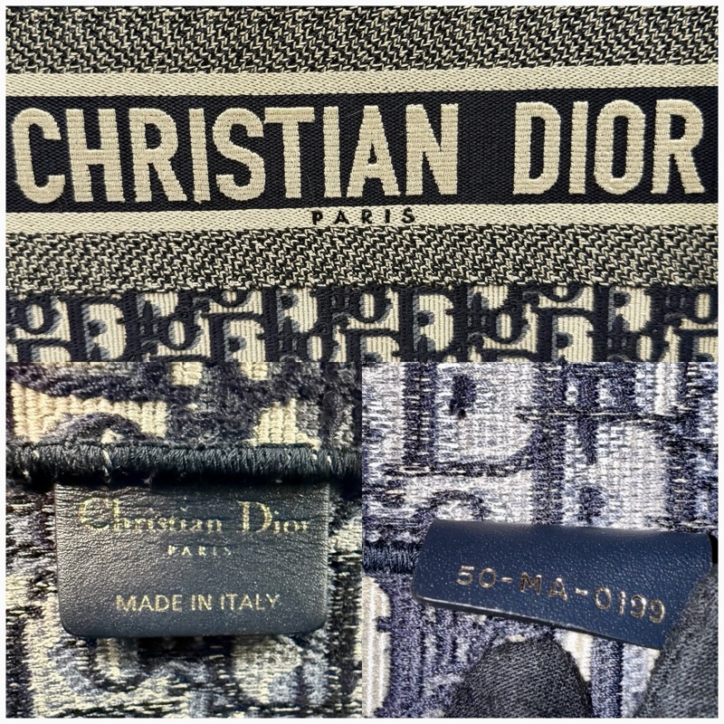 DIOR 迪奧 Book Tote Oblique 刺繡帆布中型托特包 50-MA-0199-7