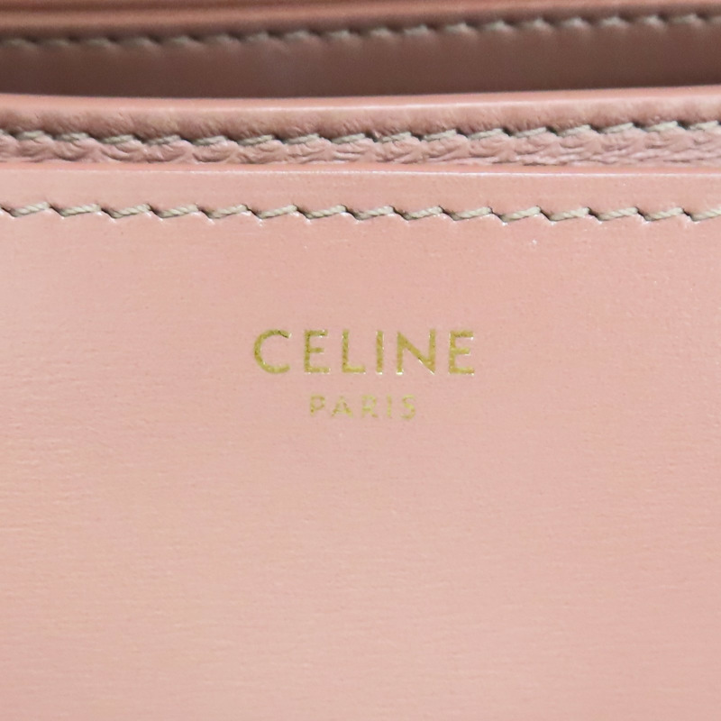 粉色 牛皮 Classic Box 肩背包【CELINE 賽琳】-5