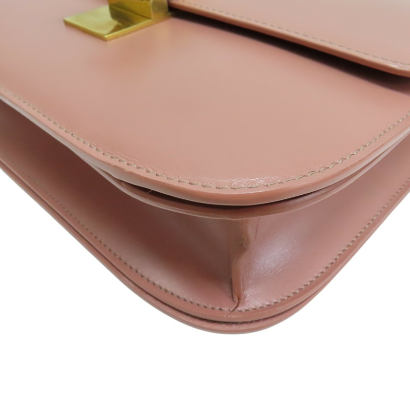 粉色 牛皮 Classic Box 肩背包【CELINE 賽琳】-10