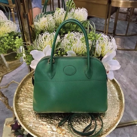 「JL精品代購」9新 HERMES 愛馬仕 Bolide 35 綠Kushbel