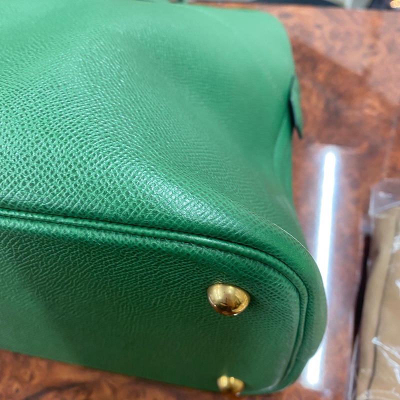 「JL精品代購」9新 HERMES 愛馬仕 Bolide 35 綠Kushbel-7