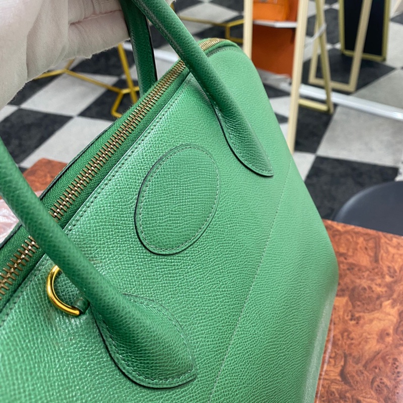 「JL精品代購」9新 HERMES 愛馬仕 Bolide 35 綠Kushbel-9